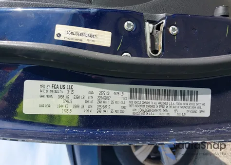 2015 Jeep Compass High Altitude Edition from USA, damaged, VIN 1C4NJDEB8FD340471